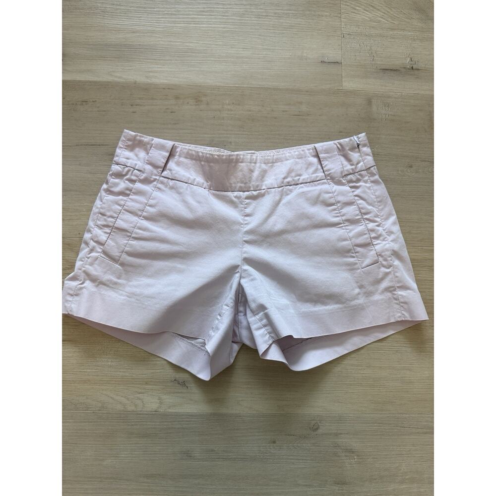 J Crew Women's Cotton Shorts Light Purple Size 00 Slash Pockets Side-Zip